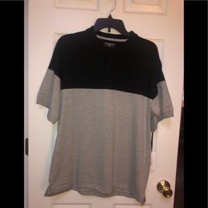 Men’s color block button up shirt